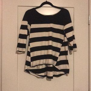 Navy blue and white shirt